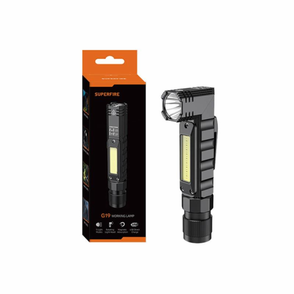 Svítilna Superfire Multifunkční svítilna SupFire G19, USB...