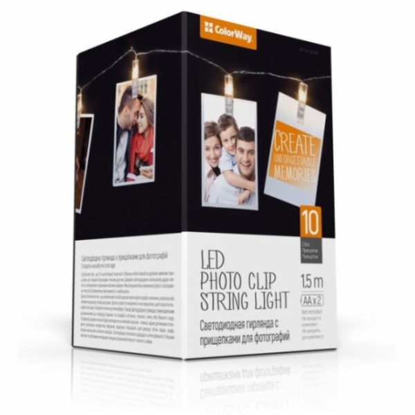COLORWAY LED fotokolíčky / 20 LED / délka 3 m / teplá bíl...