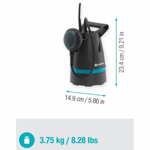 GARDENA ponorné čerpadlo na čistou vodu 8600 BASIC, ponor...