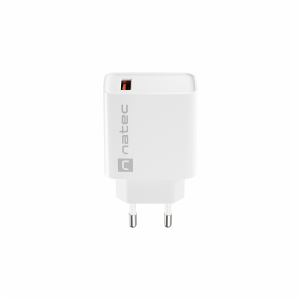 Ribera 1x USB-A 18W nástěnná nabíječka, bílá