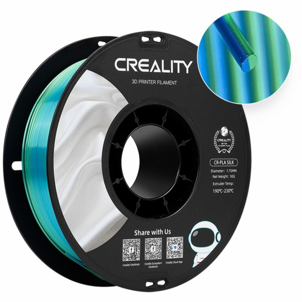 Creality CR-Silk PLA vlákno modro/zelené, 3D kazeta