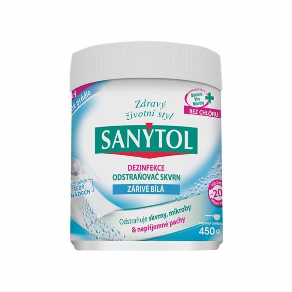 Sanytol dezinfekční odstraňovač skvrn bělící 450g