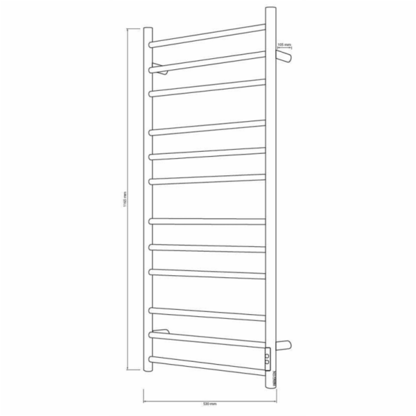 Elektrický sušák ručníků Thema Lux BK-109W-12T černý