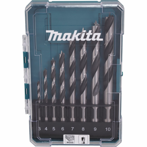 Sada vrtáků do dřeva Makita, 3-10mm, 8ks