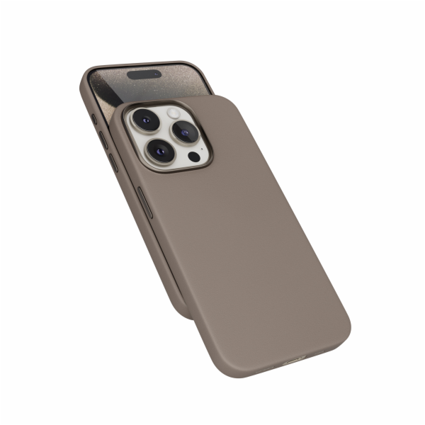 Epico Mag+ kožený kryt iPhone 15 Pro Max - pískový