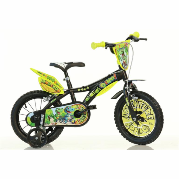 Dětské kolo Dino Bikes 616L-DS, černá/zelená, 16"