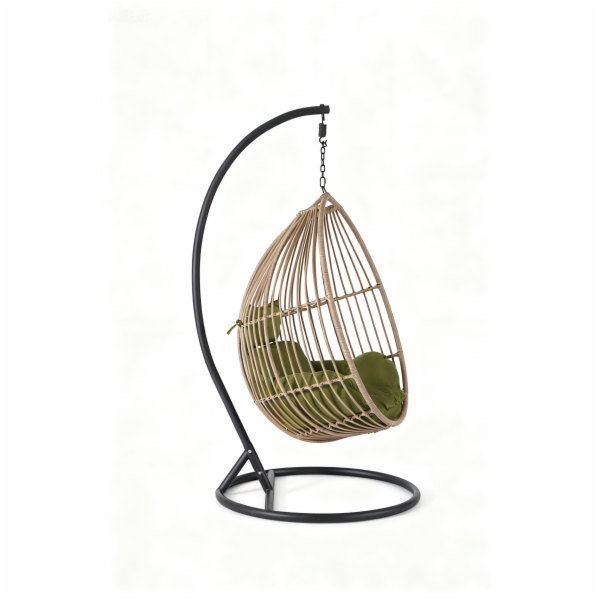 Otočná židle, zavěšená Domoletti 9-B CHAIR, hnědá