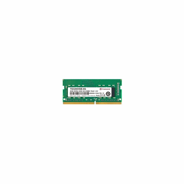 TRANSCEND SODIMM DDR4 8GB 3200MHz 1Rx8 1Gx8 CL22 1.2V