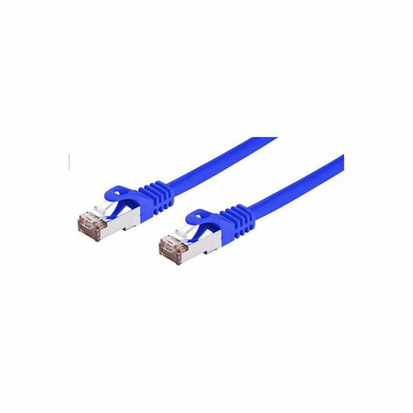 C-TECH kabel patchcord Cat6, FTP, modrý, 1m