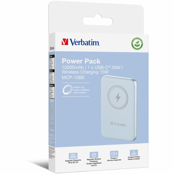 Verbatim Wireless Powerbank Charge  n  Go 10.000mAh (hell...