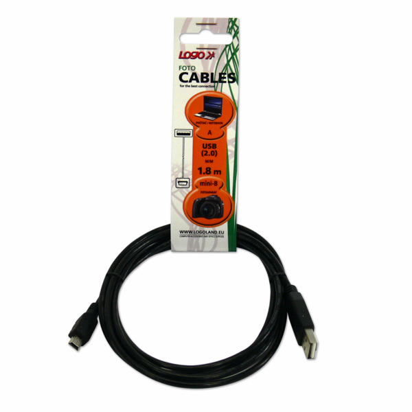 Logo USB kabel (2.0)  USB A samec - mini