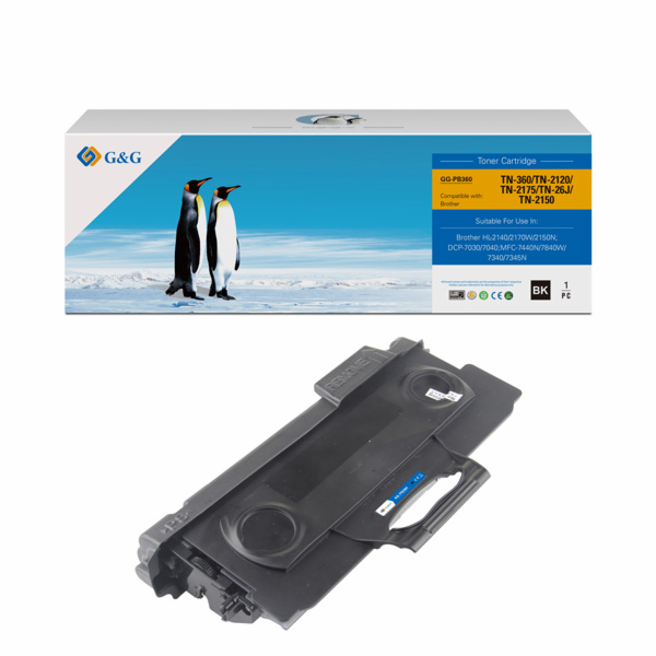 G&G Toner kompatibilní s Brother TN2120, NT-PB360, černý,...