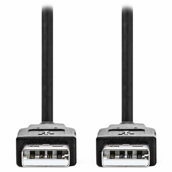 NEDIS kabel USB 2.0/ zástrčka USB-A - zástrčka USB-A/ čer...