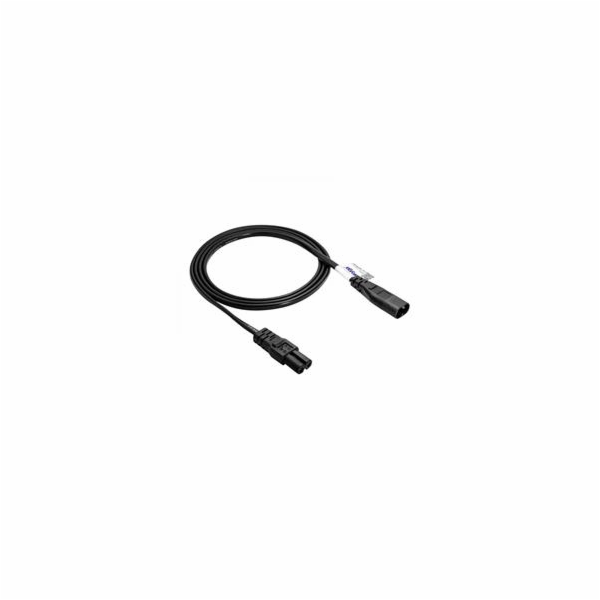 Akyga Kabel napájecí 250V/2.5A, IEC C7 / IEC C8, CCA, čer...
