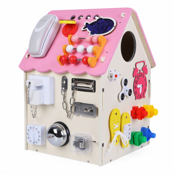 2Kids Toys Activity board Domeček růžový