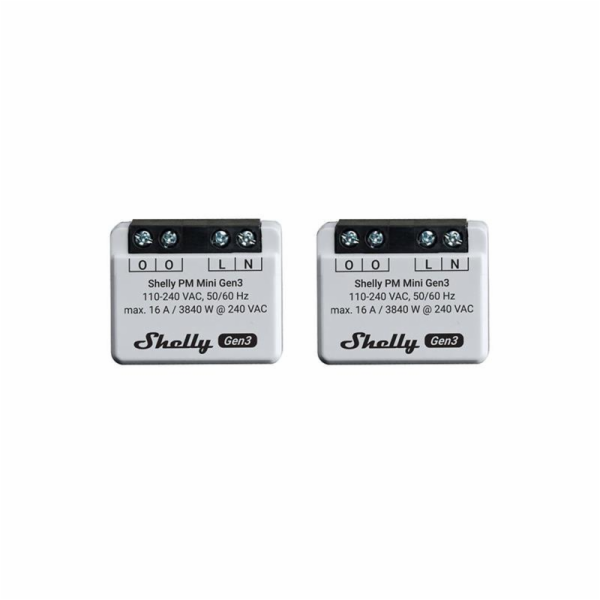 Shelly PM Mini Gen3 Set of 2 Controllers, WiFi/Bluetooth