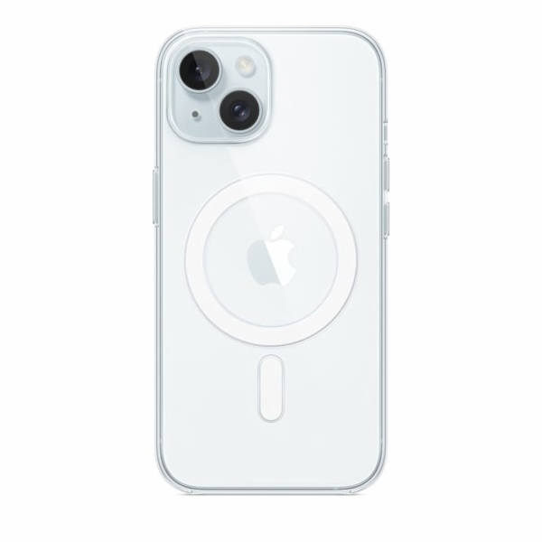 iPhone 15 + Clear Case with MagSafe
