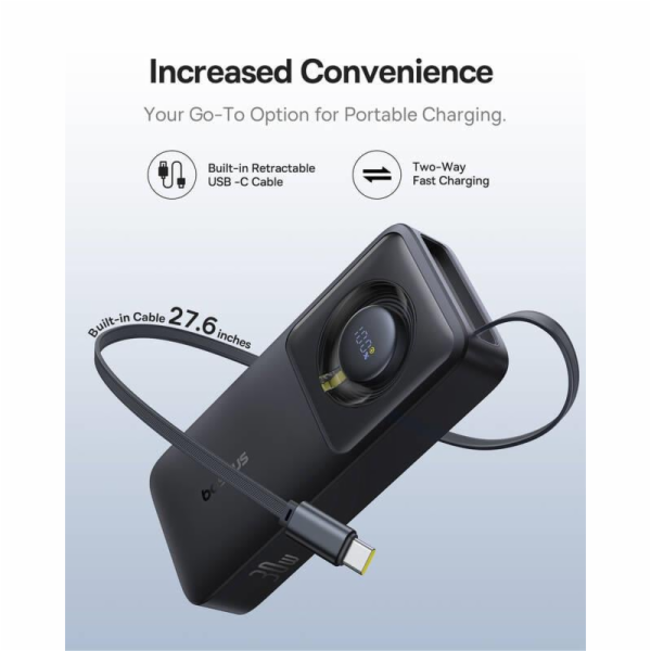 Powerbank Baseus OS Free2Pull 10000mAh 30W +cable (black)