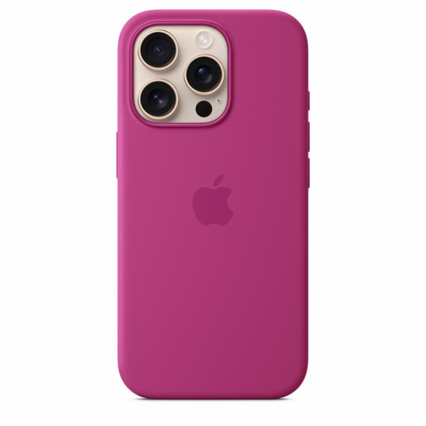 APPLE - iPhone 16 Pro Silicone Case with MagSafe - Fuchsi...