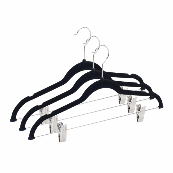 Sametová ramínka se sponami, Domoletti, 3 ks