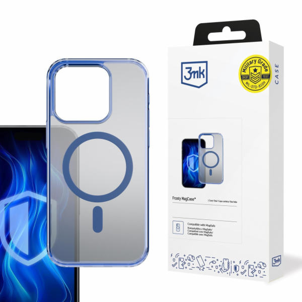 3mk ochranný kryt Frosty MagCase Blue pro Apple iPhone 15...