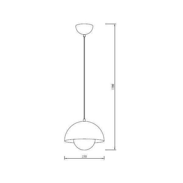 Domoletti Stropní svítidlo  Van 2023625S-BK, 40 W, E27