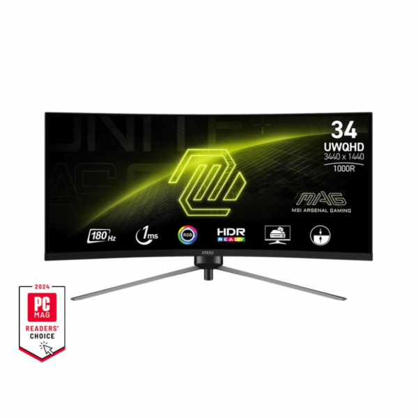 MSI Monitor 34 palců MAG 345CQR LED/WQHD/zakřivený/180Hz/...