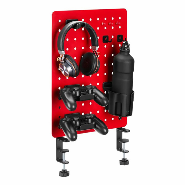 Pegboard upínací na stůl  červený  ocel