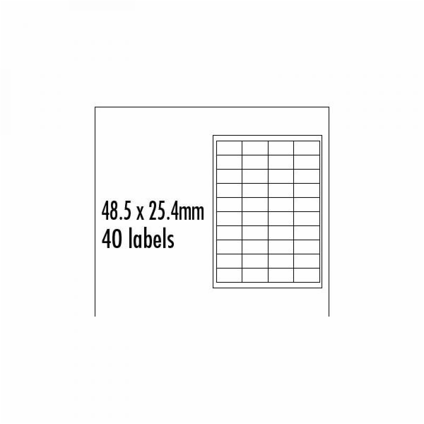 Logo etikety červené  48.5mm x 25.4mm  b