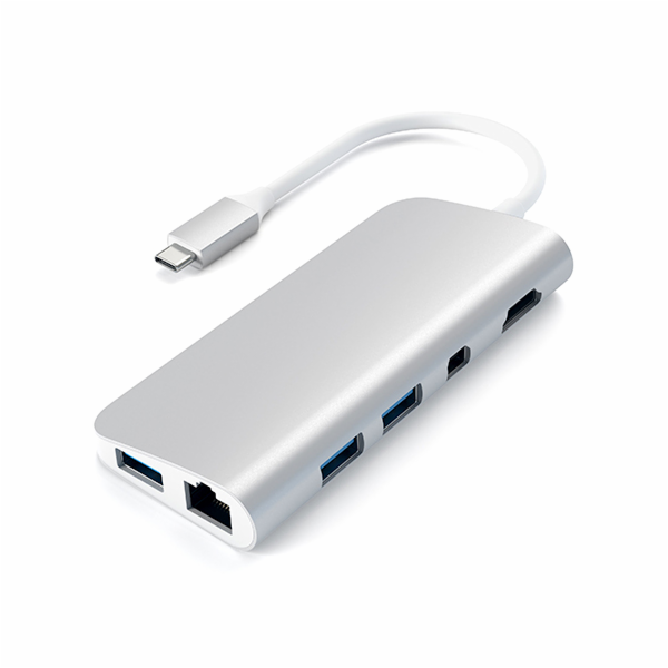 Satechi USB-C Multimedia adapter - Silver Aluminium