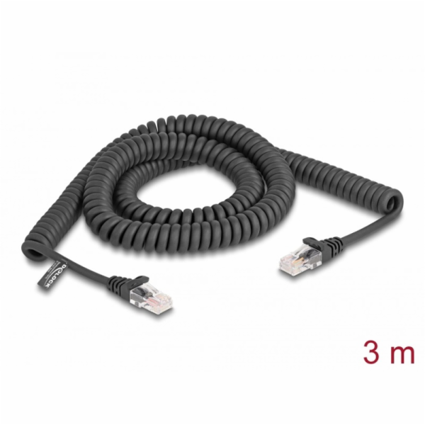 DeLOCK spirálový kabel Zástrčka RJ-45 > Zástrčka RJ-45 Ca...