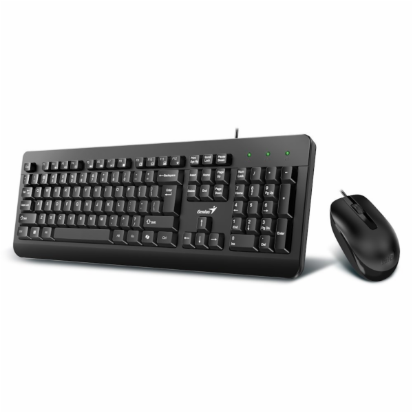 GENIUS klávesnice s myší KM-160, Drátový set USB, Copilot...