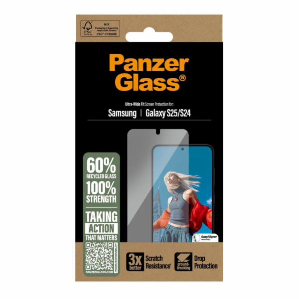 PanzerGlass Screen Protector Samsung Galaxy S25 S24 UWF