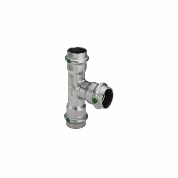 Viega T-kus s hrdlem SC 22x22x22mm z nerezové oceli - 435875