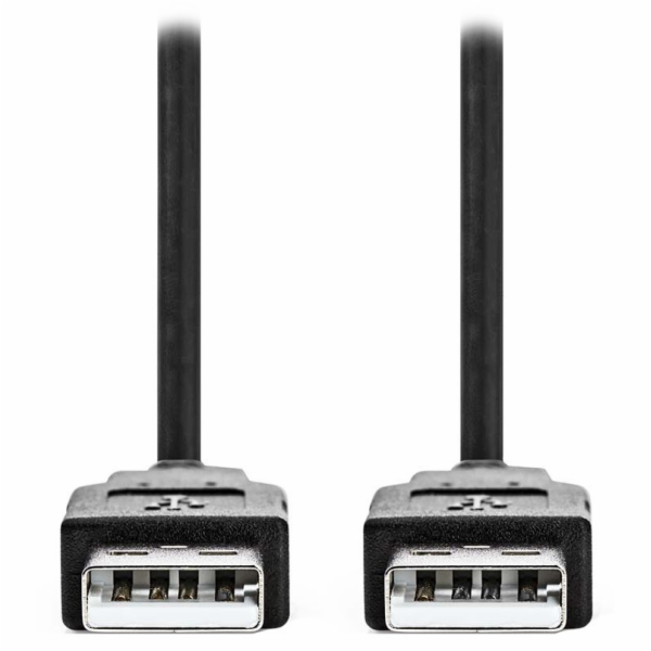 NEDIS kabel USB 2.0/ zástrčka USB-A - zástrčka USB-A/ čer...