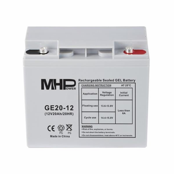 Baterie MHPower GE20-12 GEL, 12V/20Ah, T1-M5, Deep Cycle 