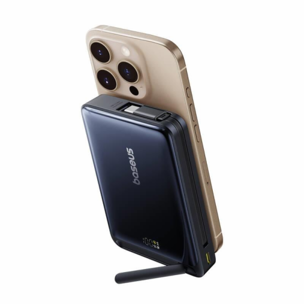 Powerbanka Baseus Nomos Qi2 10000mAh, 45W, s kabelem USB-...