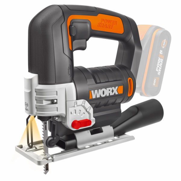 Worx Akumulátorová přímočará pila WX543.9 PowerShare 20 V...