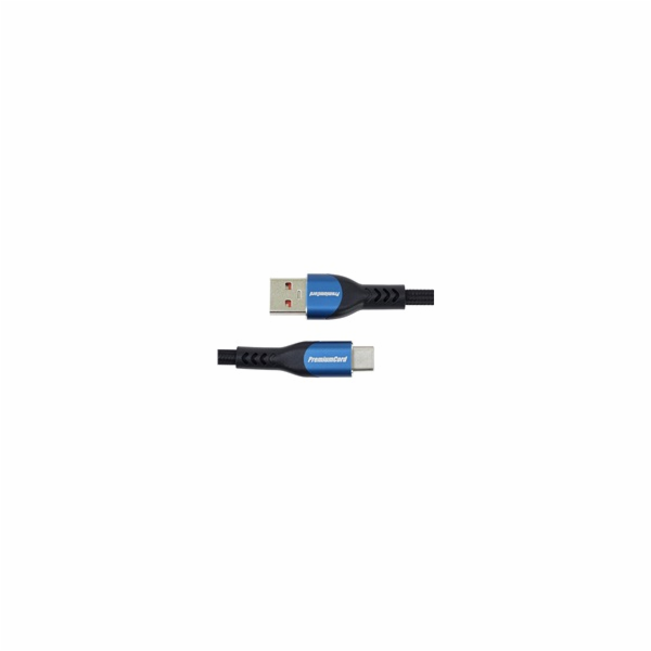 PREMIUMCORD Kabel USB-C na USB 2.0, Nabíjecí, 5A, 2m