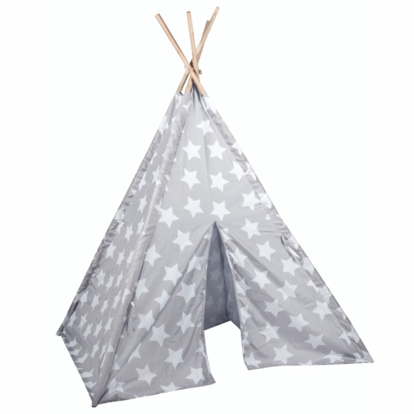 Dětský stan teepee 120x120x150cm šedá ED-215004seda
