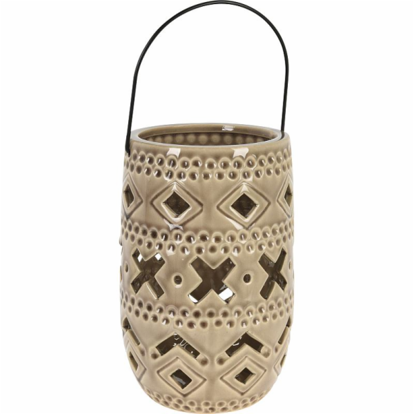Keramická lampa 23 cm s rukojetí hnědá KO-095202930hned