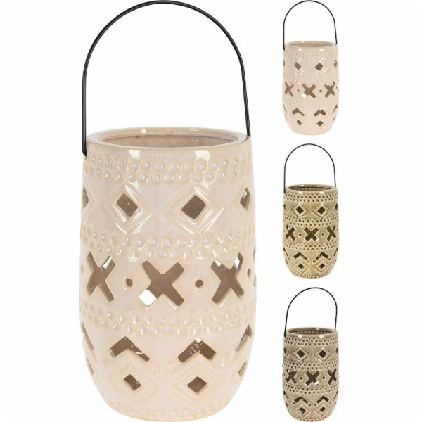 Keramická lampa 23 cm s rukojetí zelená KO-095202930zele