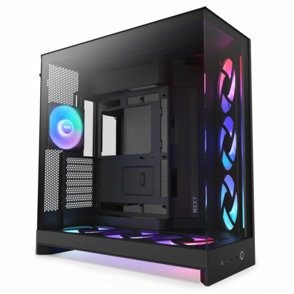 NZXT skříň H9 Flow RGB+ dvoukomorová ATX / 2x140 mm RGB f...