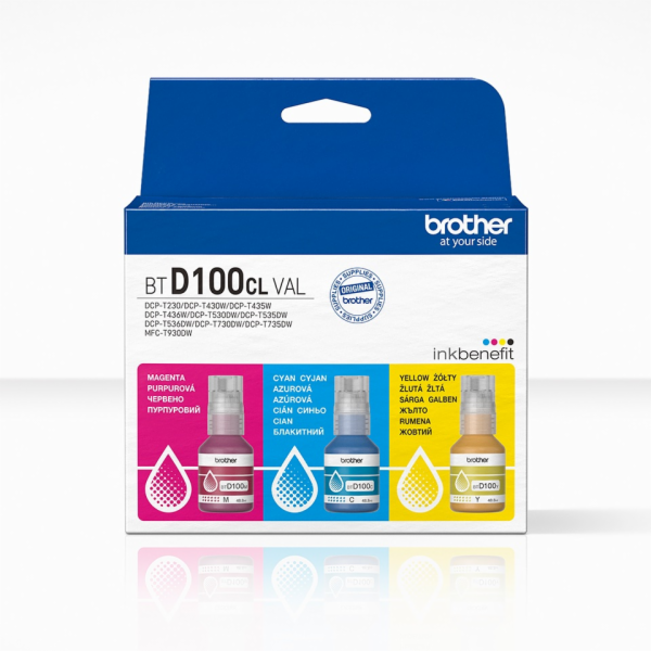 BROTHER INK BT-D100CLVAL Value pack pro T23x, T43x, T53x,...