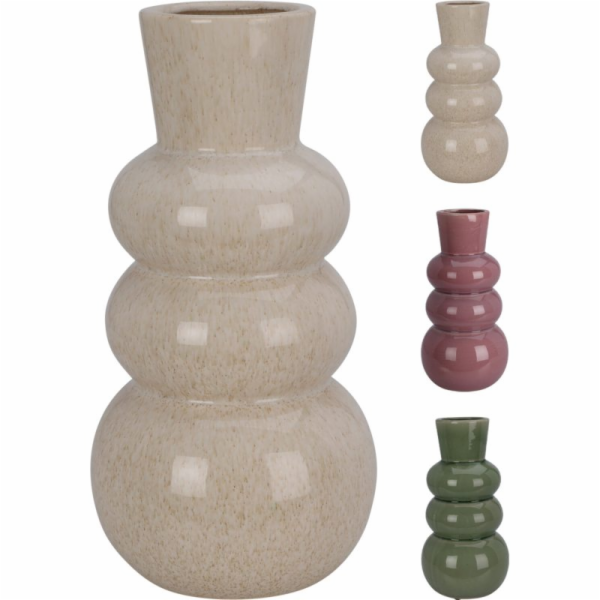 Váza 3 bubliny 25 cm zelená KO-095241200zele