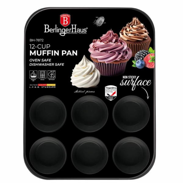 Forma na muffiny 12 ks s titanovým povrchem Carbon Pro Co...