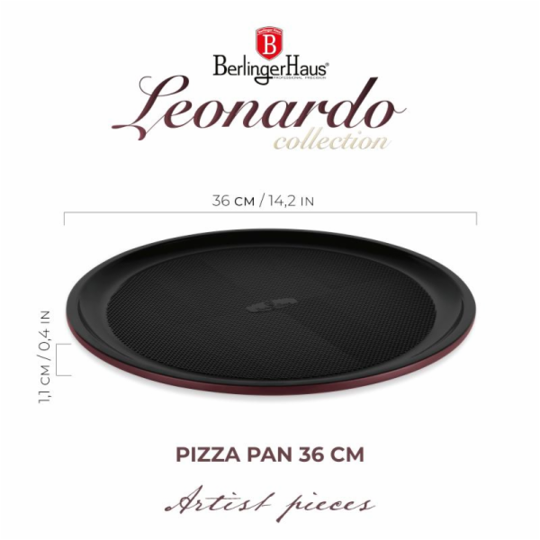 Pánev na pizzu s titanovým povrchem 36 cm Leonardo Collec...