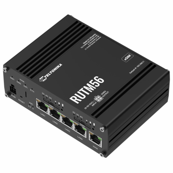 Teltonika RUTM56 průmyslový router, dual modem, 5G, 4G, 5...