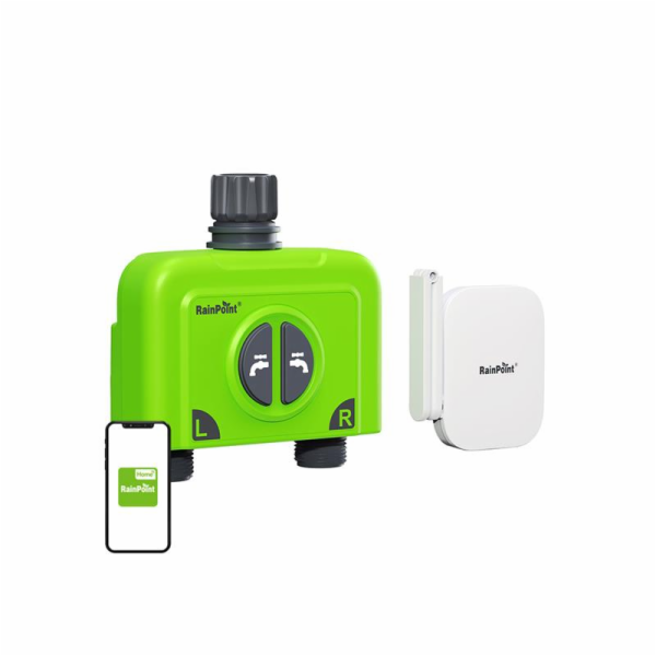Řídicí jednotka zavlažování RainPoint WiFi pro 2 zóny s b...