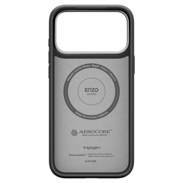 Spigen Enzo Aramid T, black silver - iPhone 17 Pro